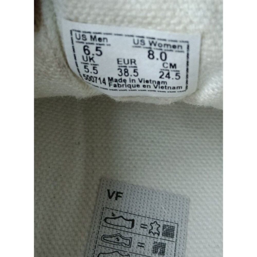 VANS Old Skool Low Top Shoes Women’s Size 8 Sneakers Woven Check White/Natural - Picture 9 of 12